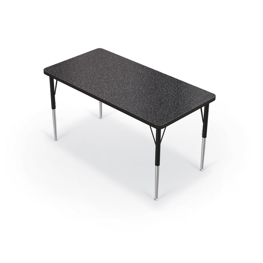 Mooreco Activity Table - 24"D x 48"W - Rectangle - Black Edgeband (Mooreco 90527-B) - SchoolOutlet