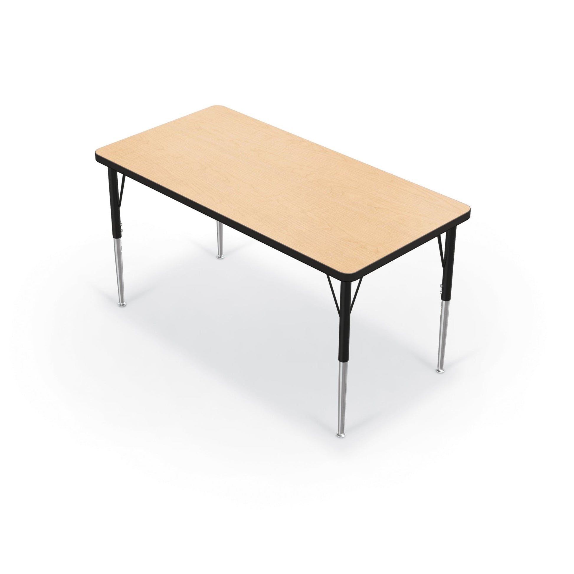 Mooreco Activity Table - 24"D x 48"W - Rectangle - Black Edgeband (Mooreco 90527-B) - SchoolOutlet