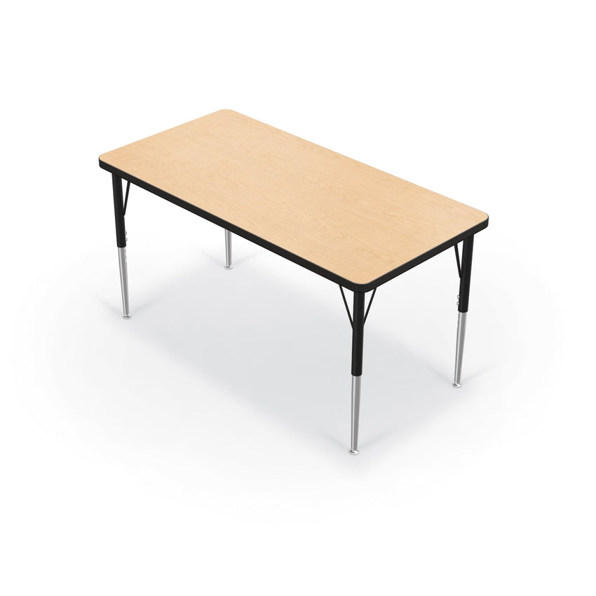 Mooreco Activity Table - 24"D x 48"W - Rectangle - Black Edgeband (Mooreco 90527-B) - SchoolOutlet
