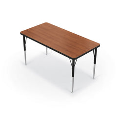 Mooreco Activity Table - 24"D x 48"W - Rectangle - Black Edgeband (Mooreco 90527-B)