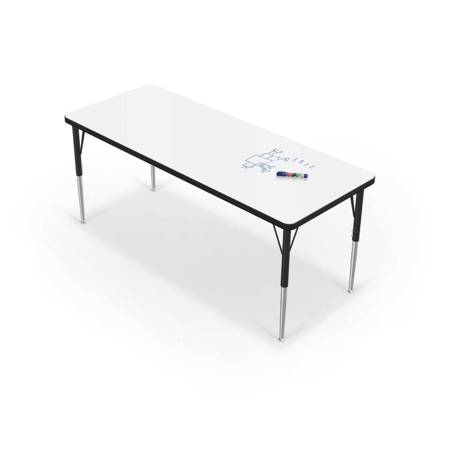 Mooreco Activity Table - 24"D x 60"W - Rectangle - Black Edgeband (Mooreco 90527-C) - SchoolOutlet
