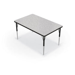 Mooreco Activity Table - 30"D x 48"W - Rectangle - Black Edgeband (Mooreco 90527-D)
