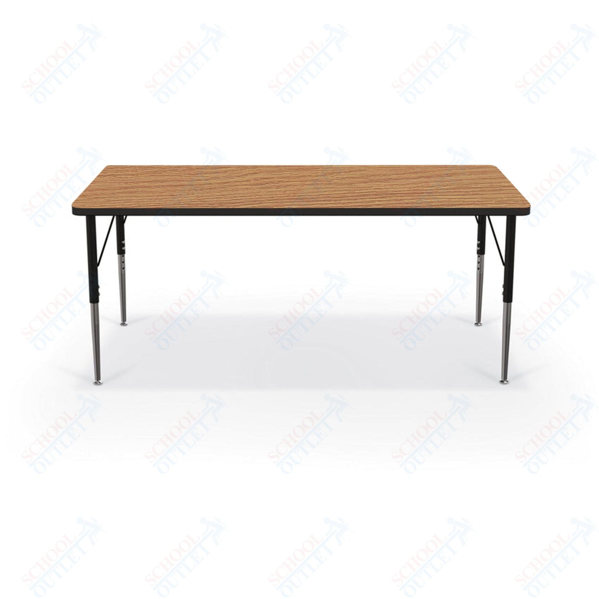 Mooreco Activity Table - 30"D x 60"W - Rectangle - Black Edgeband (Mooreco 90527 - E) - SchoolOutlet