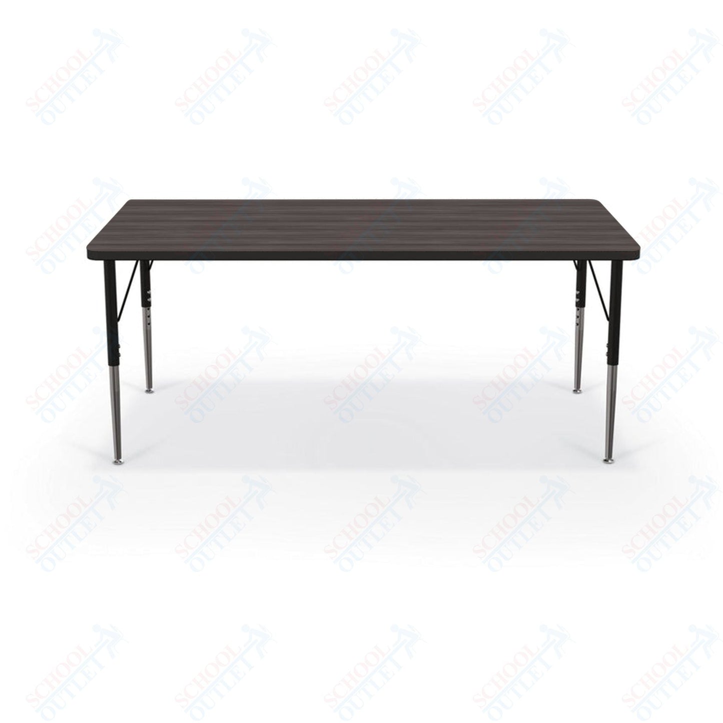 Mooreco Activity Table - 30"D x 60"W - Rectangle - Black Edgeband (Mooreco 90527 - E) - SchoolOutlet
