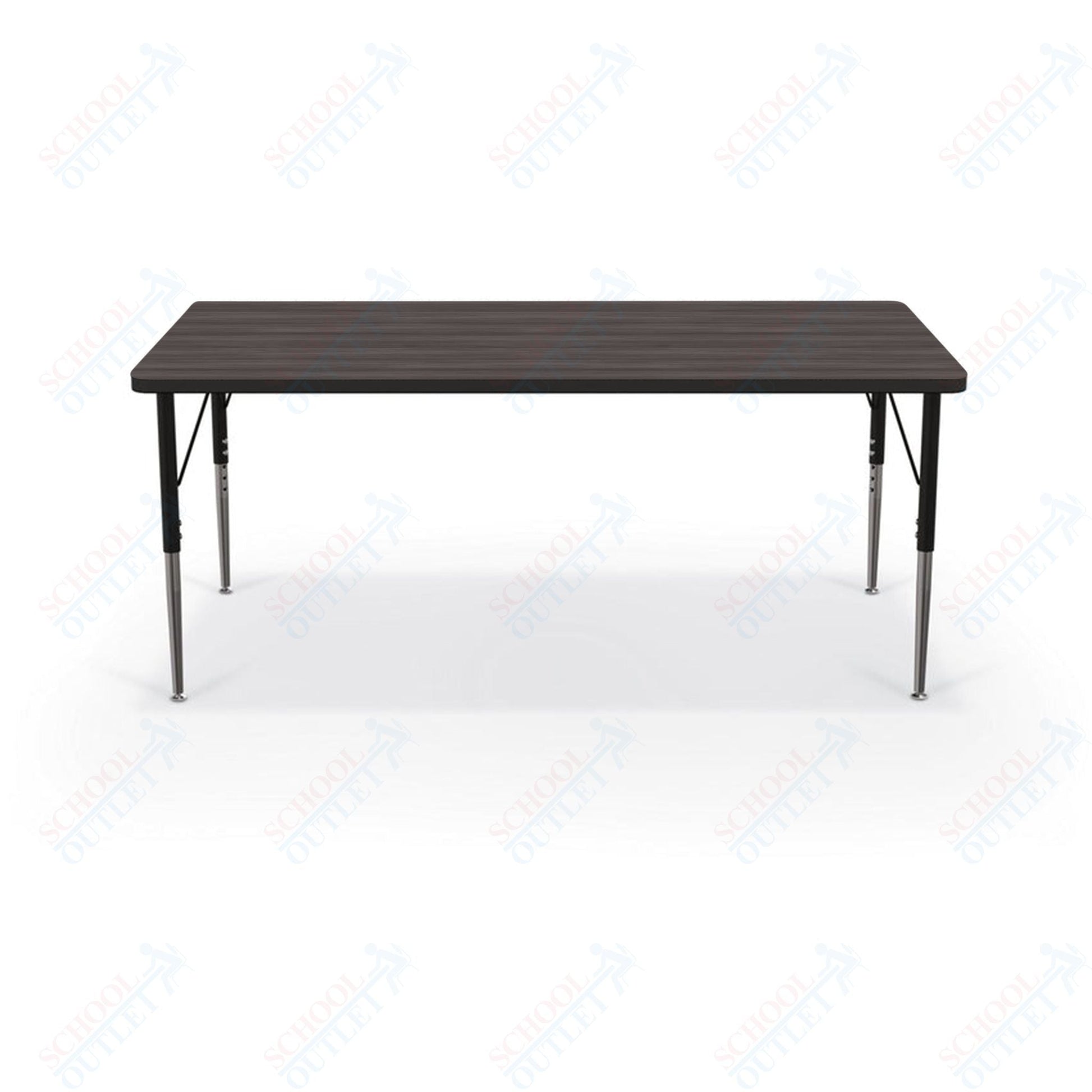 Mooreco Activity Table - 30"D x 60"W - Rectangle - Black Edgeband (Mooreco 90527 - E) - SchoolOutlet