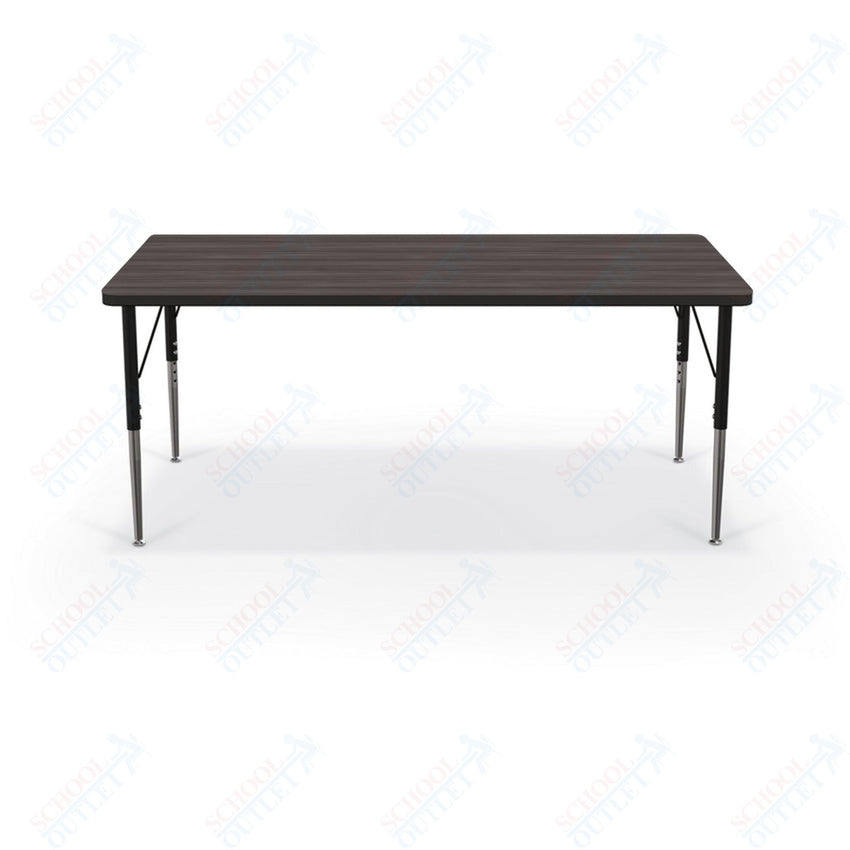 Mooreco Activity Table - 30"D x 60"W - Rectangle - Black Edgeband (Mooreco 90527 - E) - SchoolOutlet