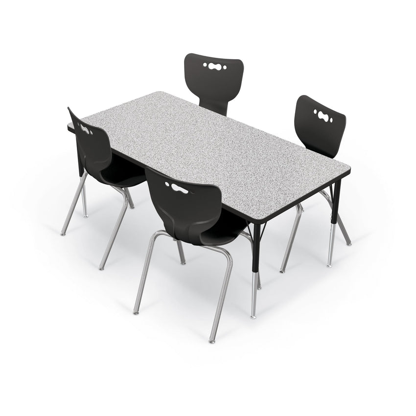 Mooreco Activity Table - 30"D x 60"W - Rectangle - Black Edgeband (Mooreco 90527-E) - SchoolOutlet