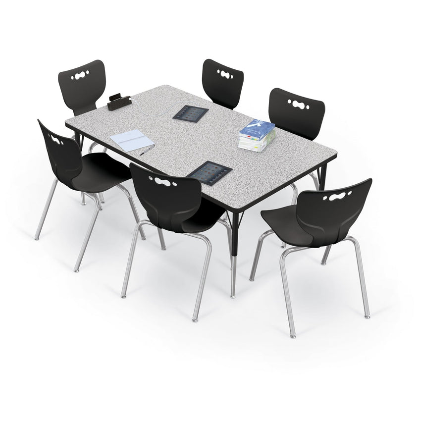 Mooreco Activity Table - 36"D x 60"W - Rectangle - Black Edgeband (Mooreco 90527-G) - SchoolOutlet