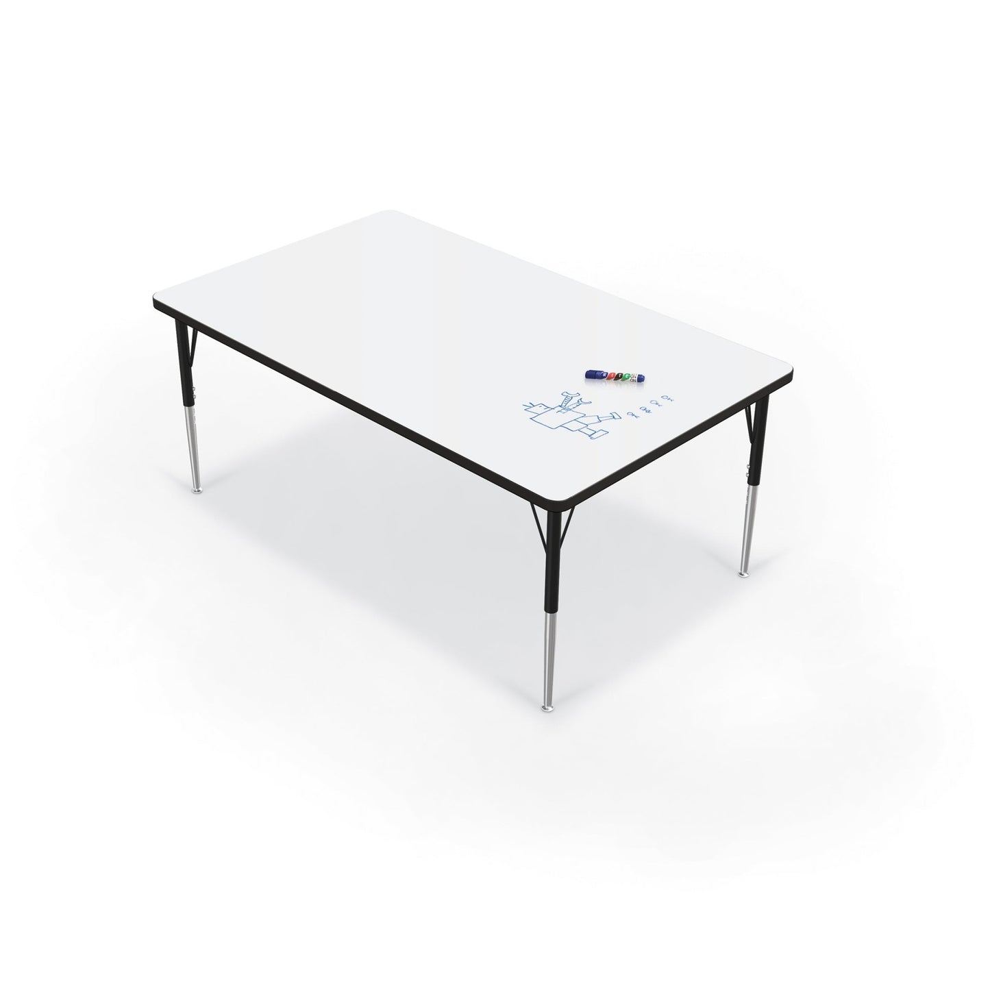 Mooreco Activity Table - 36"D x 60"W - Rectangle - Black Edgeband (Mooreco 90527-G) - SchoolOutlet