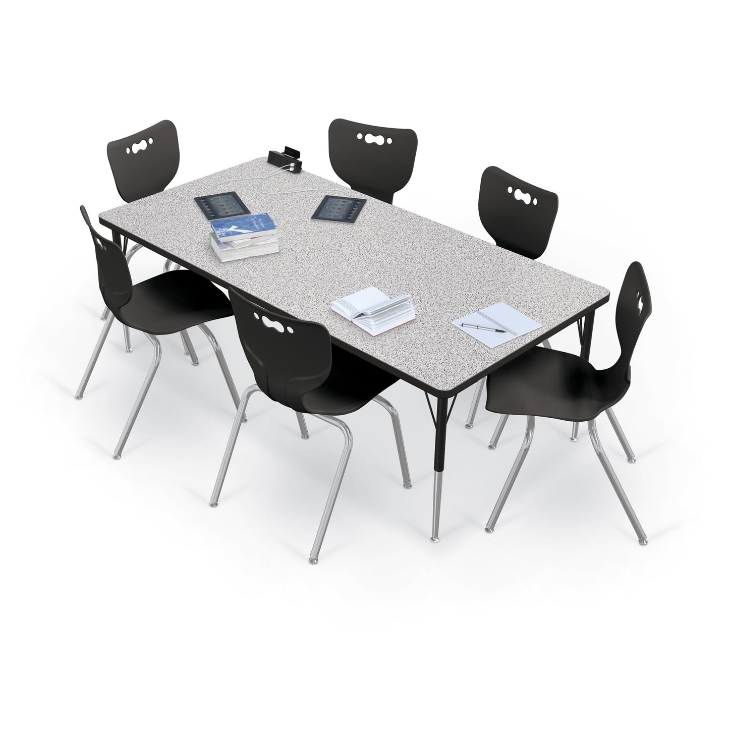 Mooreco Activity Table - 36"D x 72"W - Rectangle - Black Edgeband (Mooreco 90527-H) - SchoolOutlet