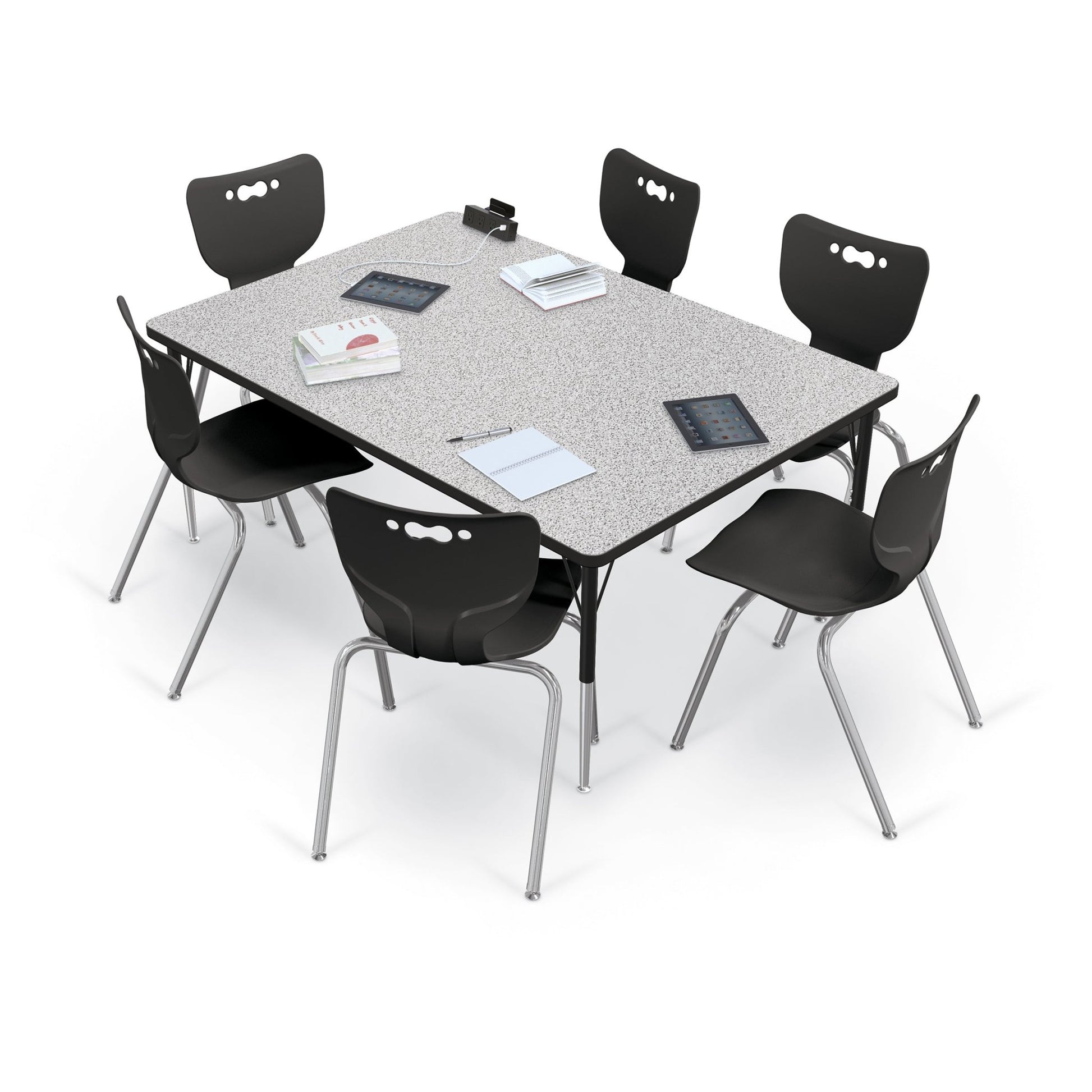 Mooreco Activity Table - 48"D x 60"W - Rectangle - Black Edgeband (Mooreco 90527-J) - SchoolOutlet
