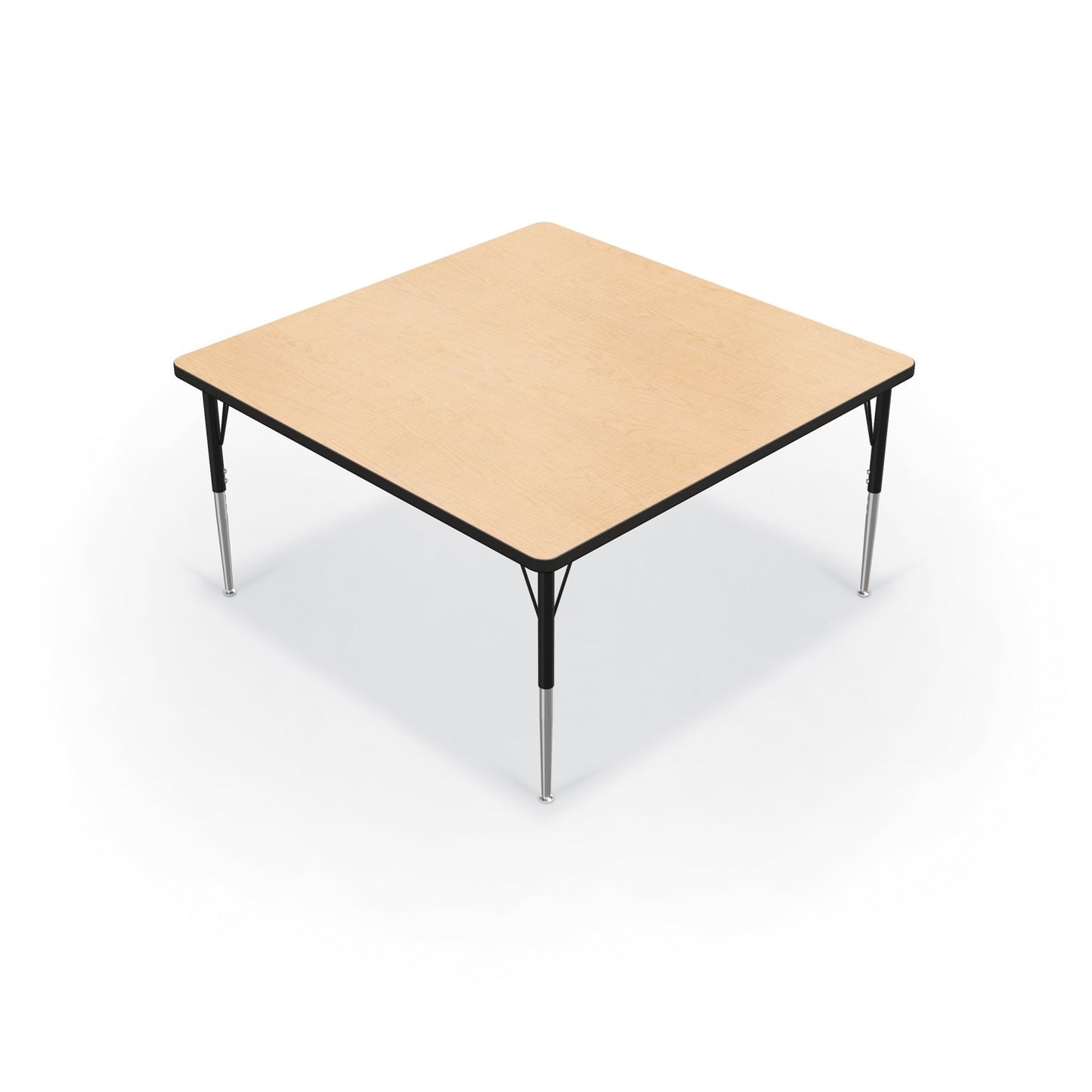 Mooreco Activity Table - 48"D x 48"W - Square - Black Edgeband (Mooreco 90527-L) - SchoolOutlet