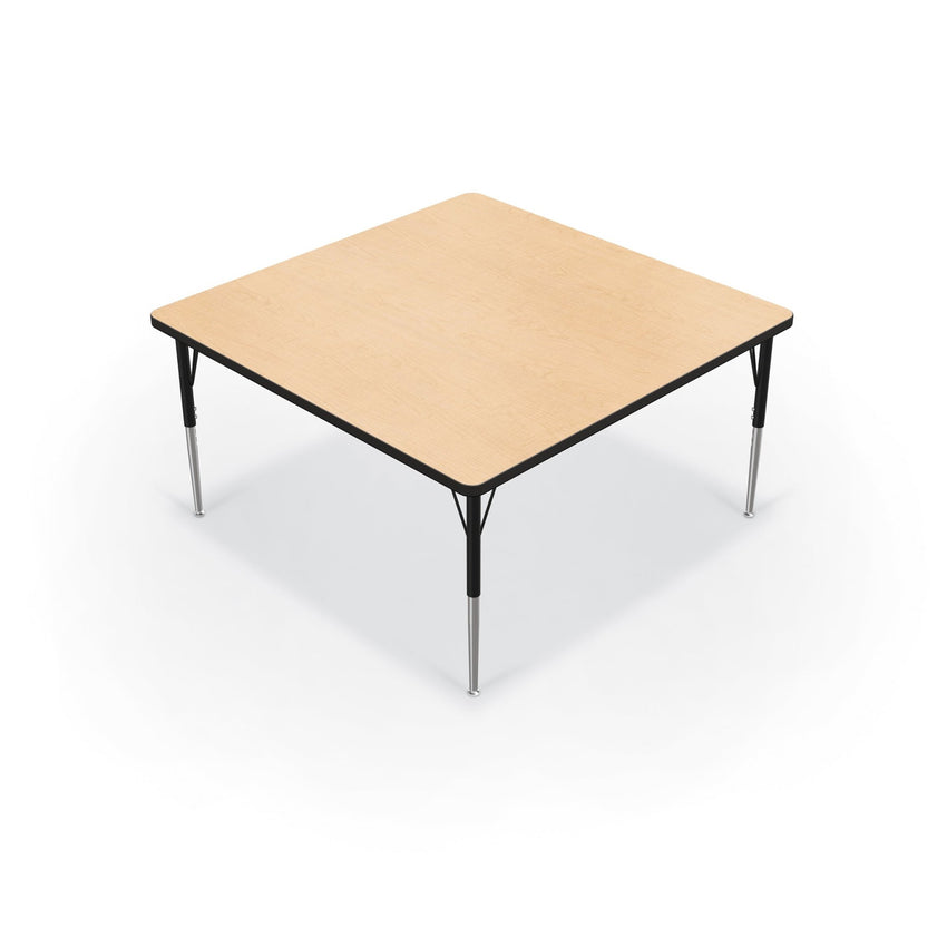 Mooreco Activity Table - 48"D x 48"W - Square - Black Edgeband (Mooreco 90527-L) - SchoolOutlet