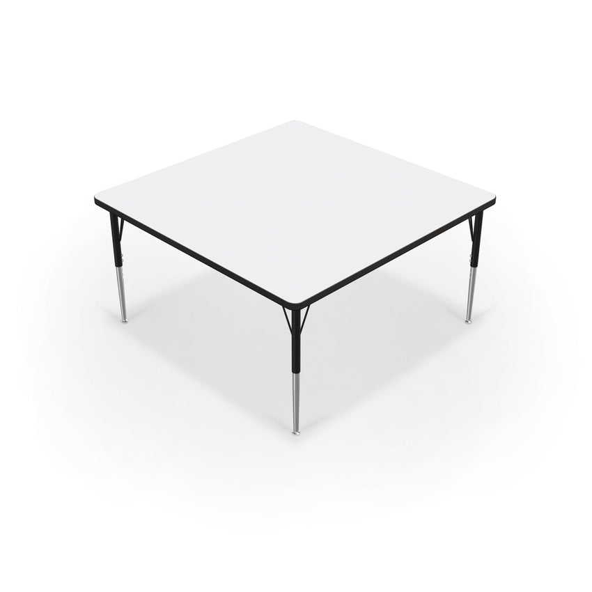 Mooreco Activity Table - 48"D x 48"W - Square - Black Edgeband (Mooreco 90527-L) - SchoolOutlet