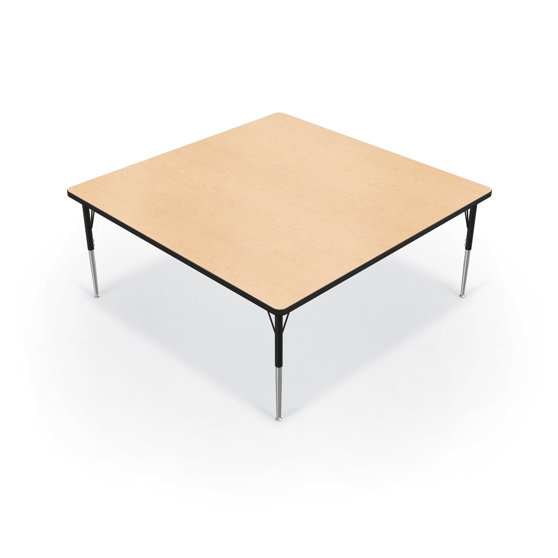 Mooreco Activity Table - 60"D x 60"W - Square - Black Edgeband (Mooreco 90527-M) - SchoolOutlet