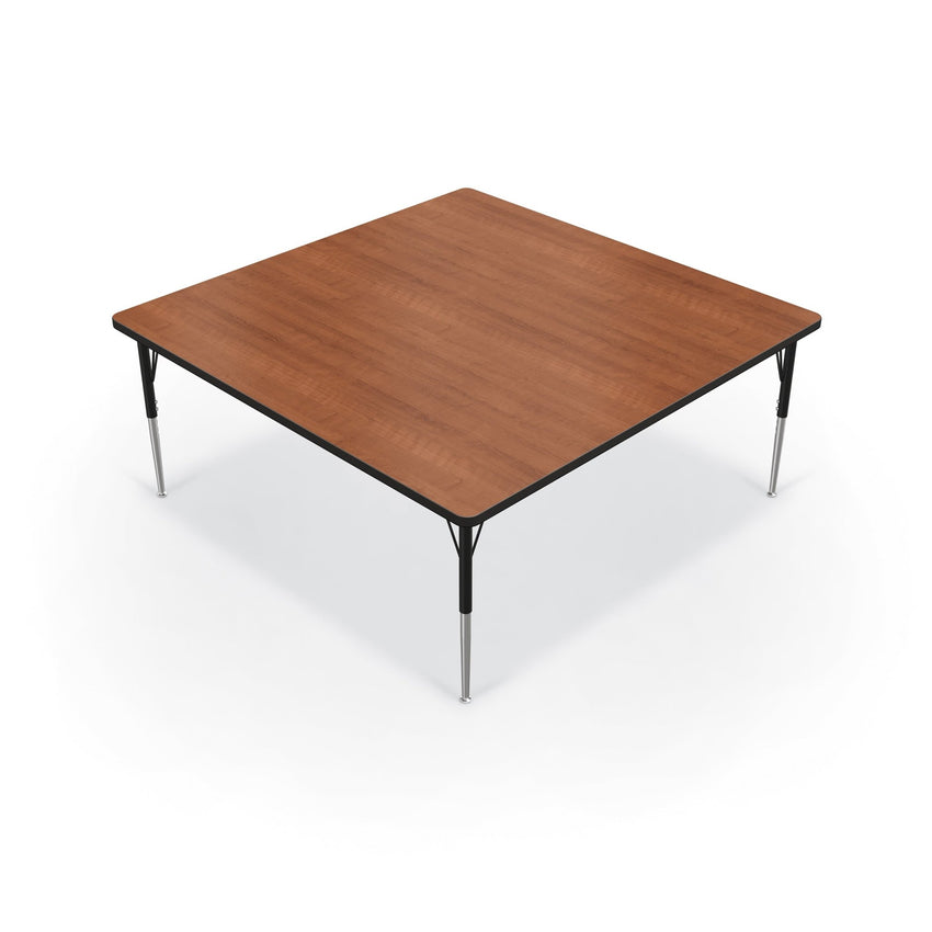Mooreco Activity Table - 60"D x 60"W - Square - Black Edgeband (Mooreco 90527-M) - SchoolOutlet