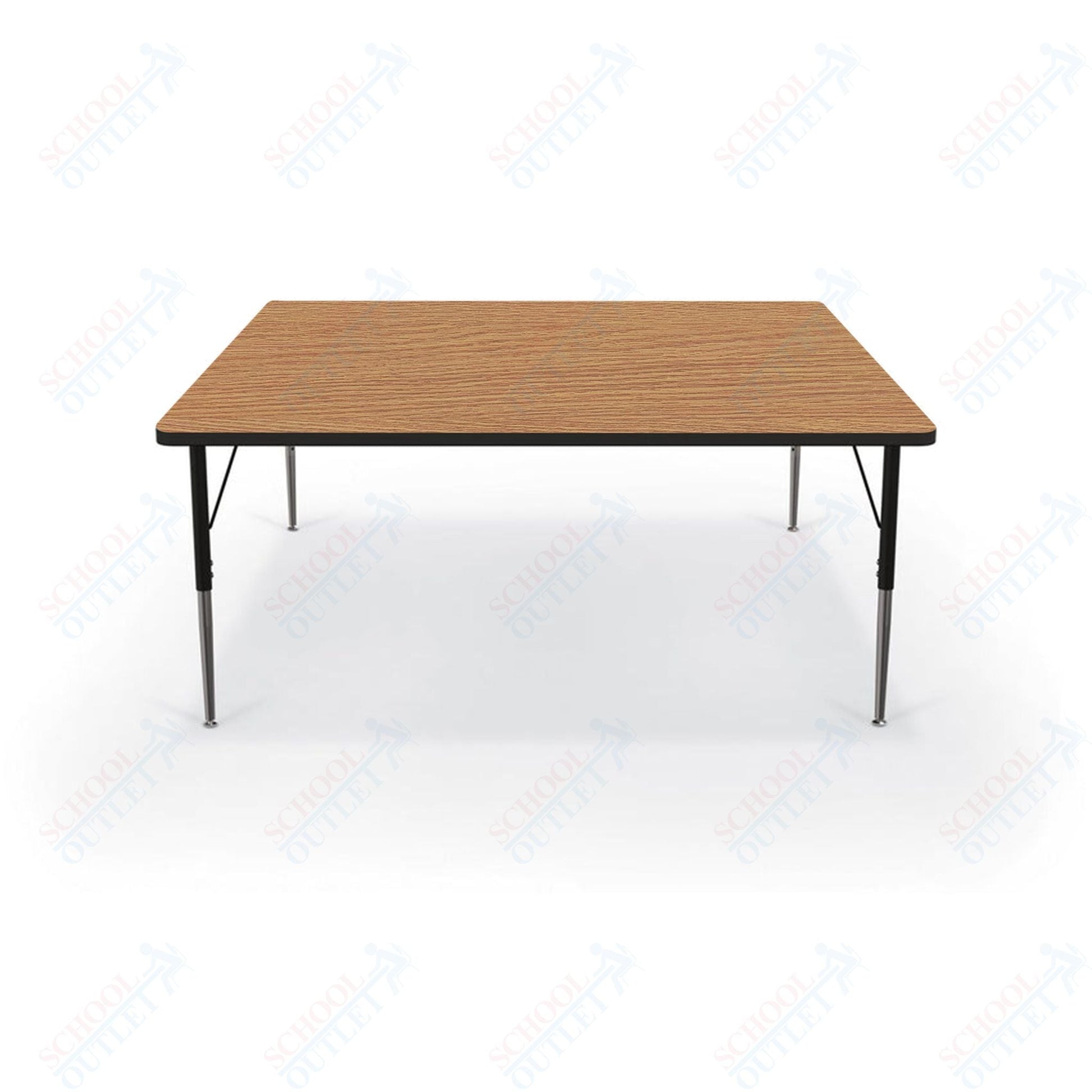 Mooreco Activity Table - 60"D x 60"W - Square - Black Edgeband (Mooreco 90527 - M) - SchoolOutlet