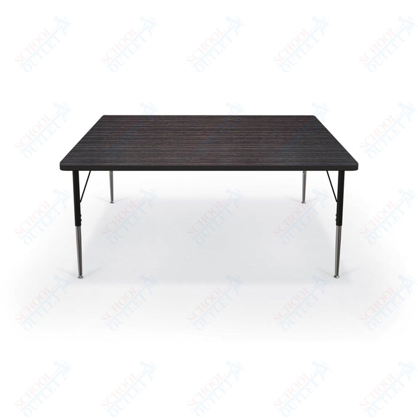 Mooreco Activity Table - 60"D x 60"W - Square - Black Edgeband (Mooreco 90527 - M) - SchoolOutlet