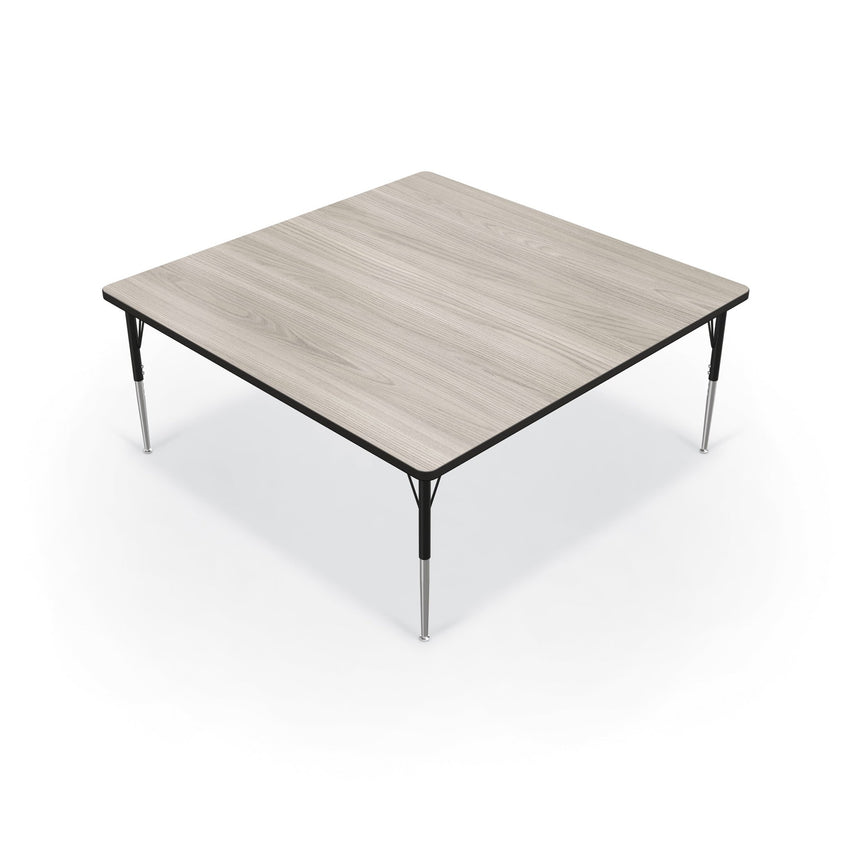 Mooreco Activity Table - 60"D x 60"W - Square - Black Edgeband (Mooreco 90527-M) - SchoolOutlet