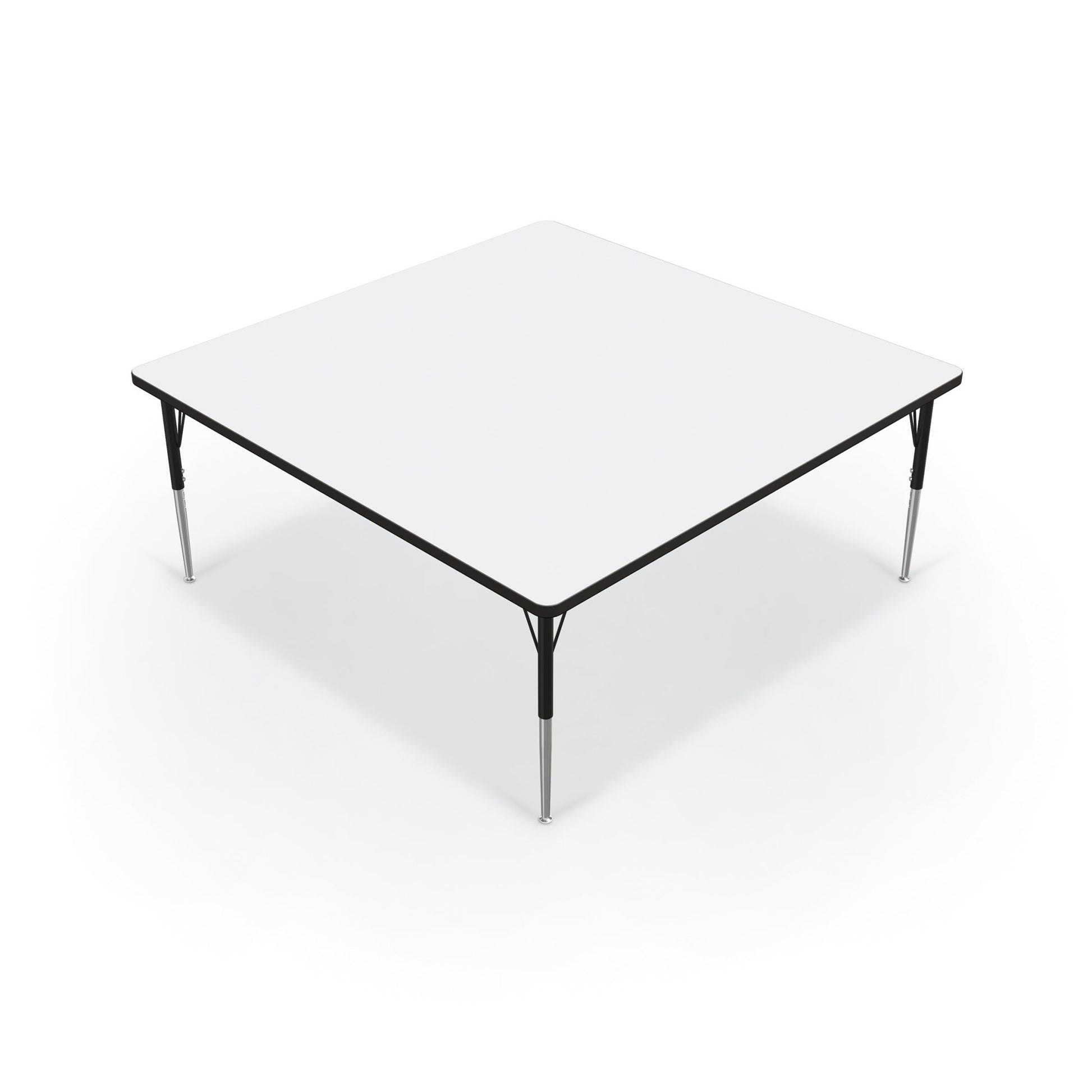 Mooreco Activity Table - 60"D x 60"W - Square - Black Edgeband (Mooreco 90527-M) - SchoolOutlet