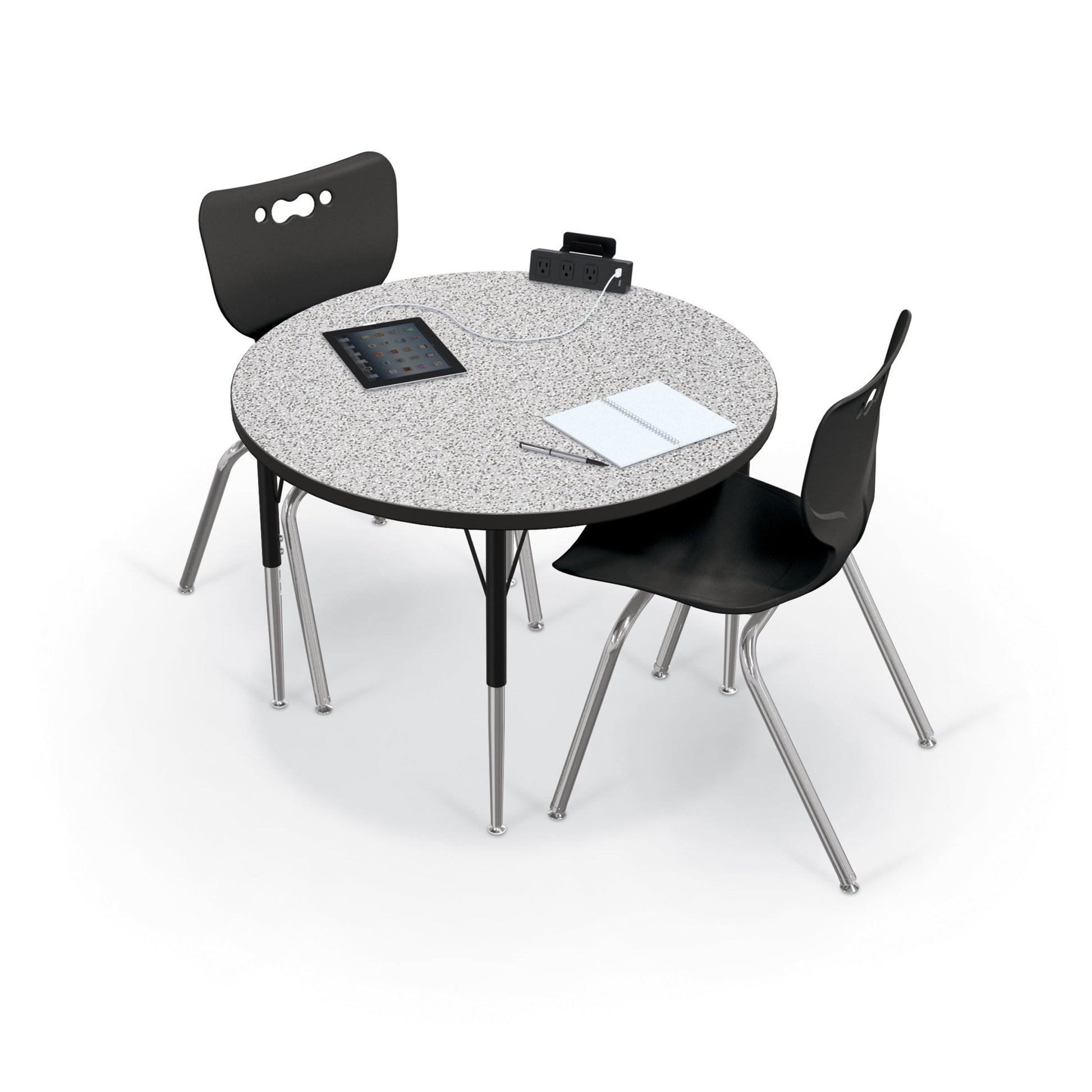 Mooreco Activity Table - 36" Round - Black Edgeband (Mooreco 90527-N) - SchoolOutlet