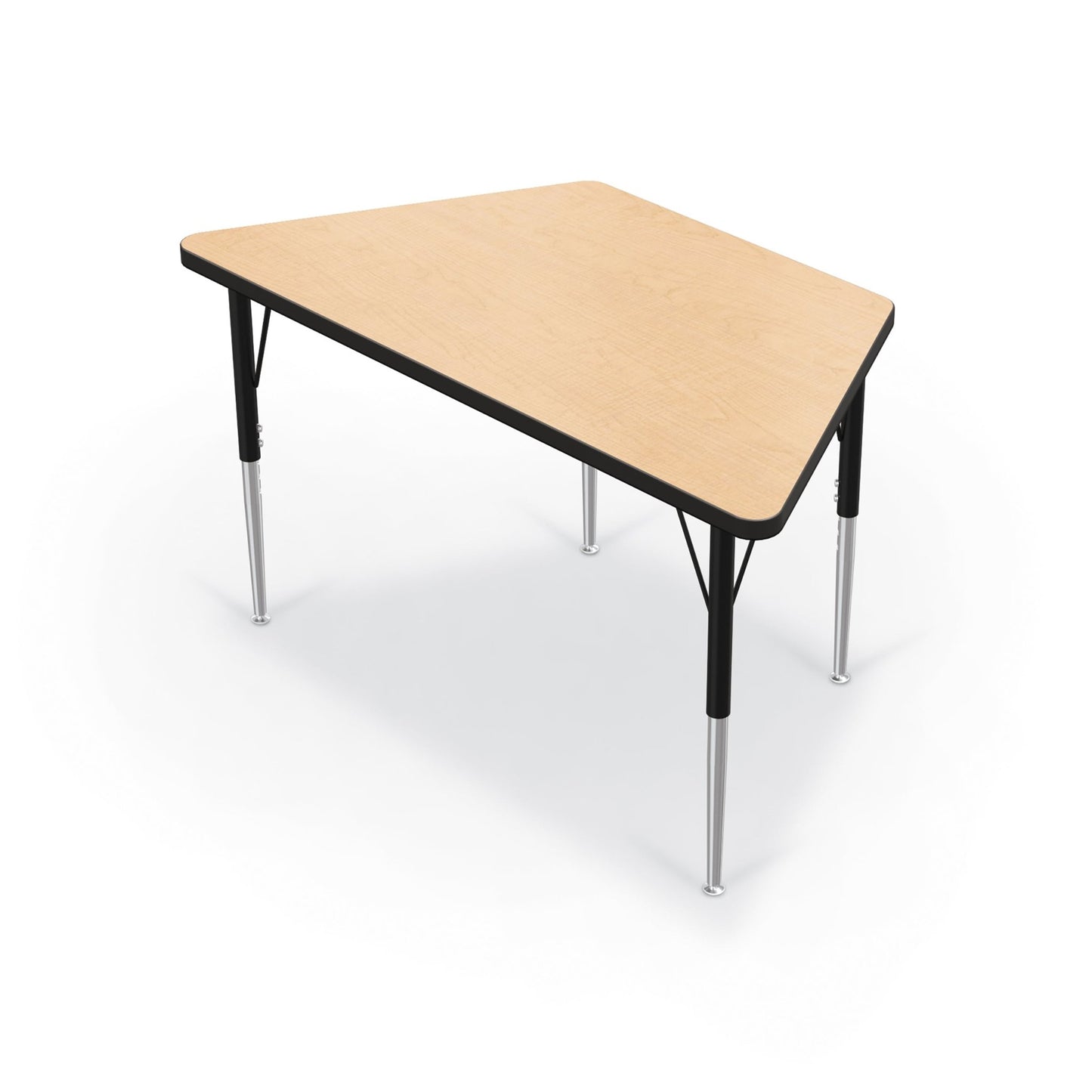 Mooreco Activity Table - 24"D x 48"W - Trapezoid - Black Edgeband (Mooreco 90527-R) - SchoolOutlet