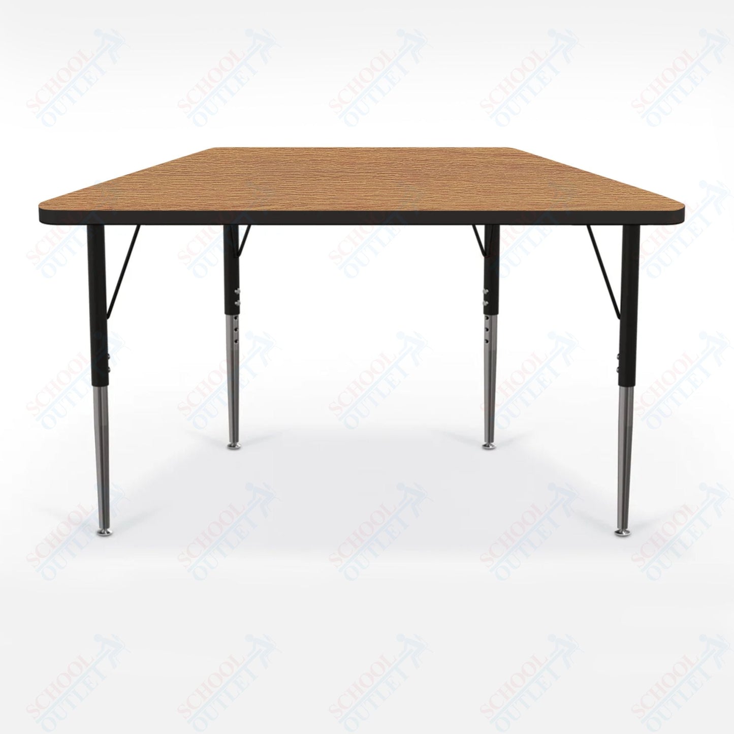 Mooreco Activity Table - 24"D x 48"W - Trapezoid - Black Edgeband (Mooreco 90527 - R) - SchoolOutlet