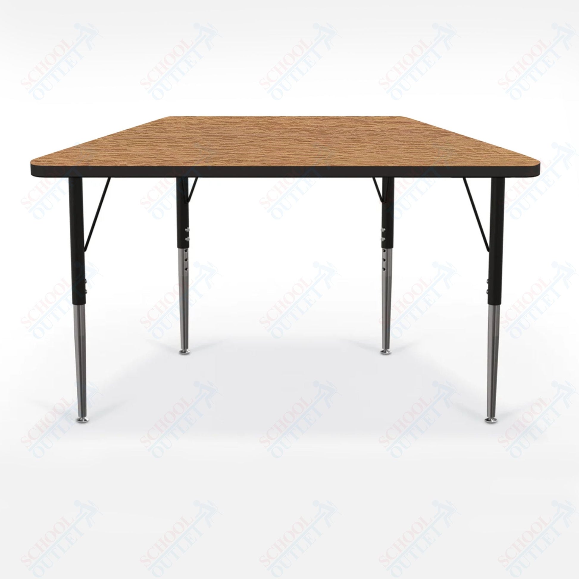 Mooreco Activity Table - 24"D x 48"W - Trapezoid - Black Edgeband (Mooreco 90527 - R) - SchoolOutlet