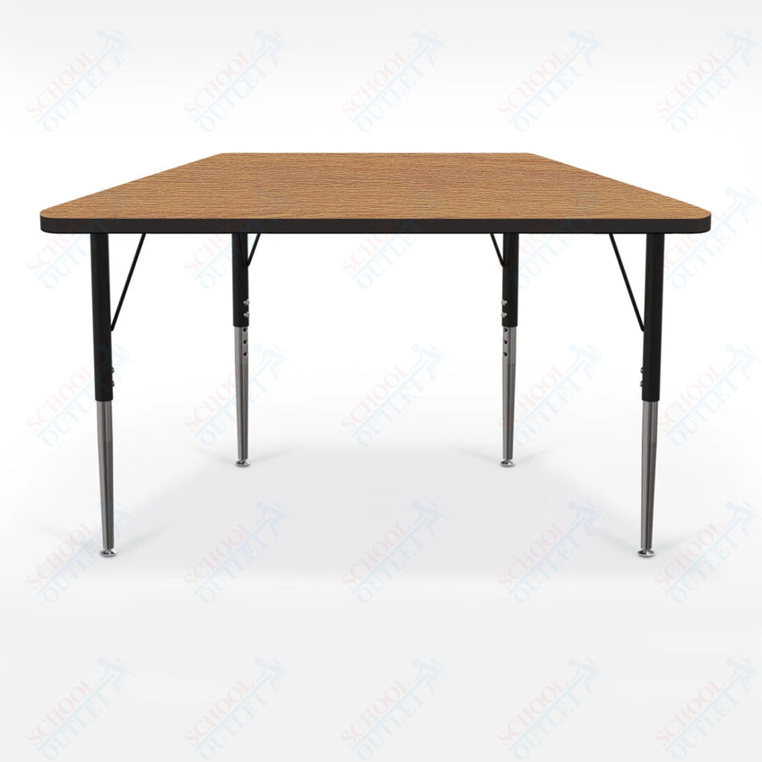 Mooreco Activity Table - 24"D x 48"W - Trapezoid - Black Edgeband (Mooreco 90527 - R) - SchoolOutlet