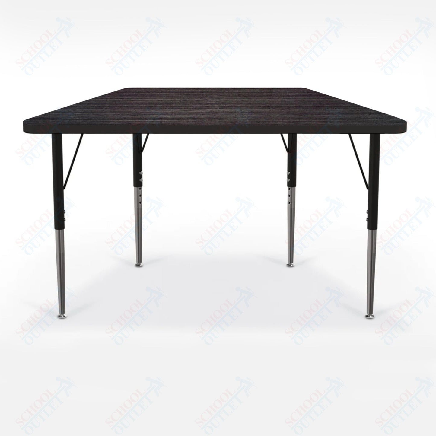 Mooreco Activity Table - 24"D x 48"W - Trapezoid - Black Edgeband (Mooreco 90527 - R) - SchoolOutlet