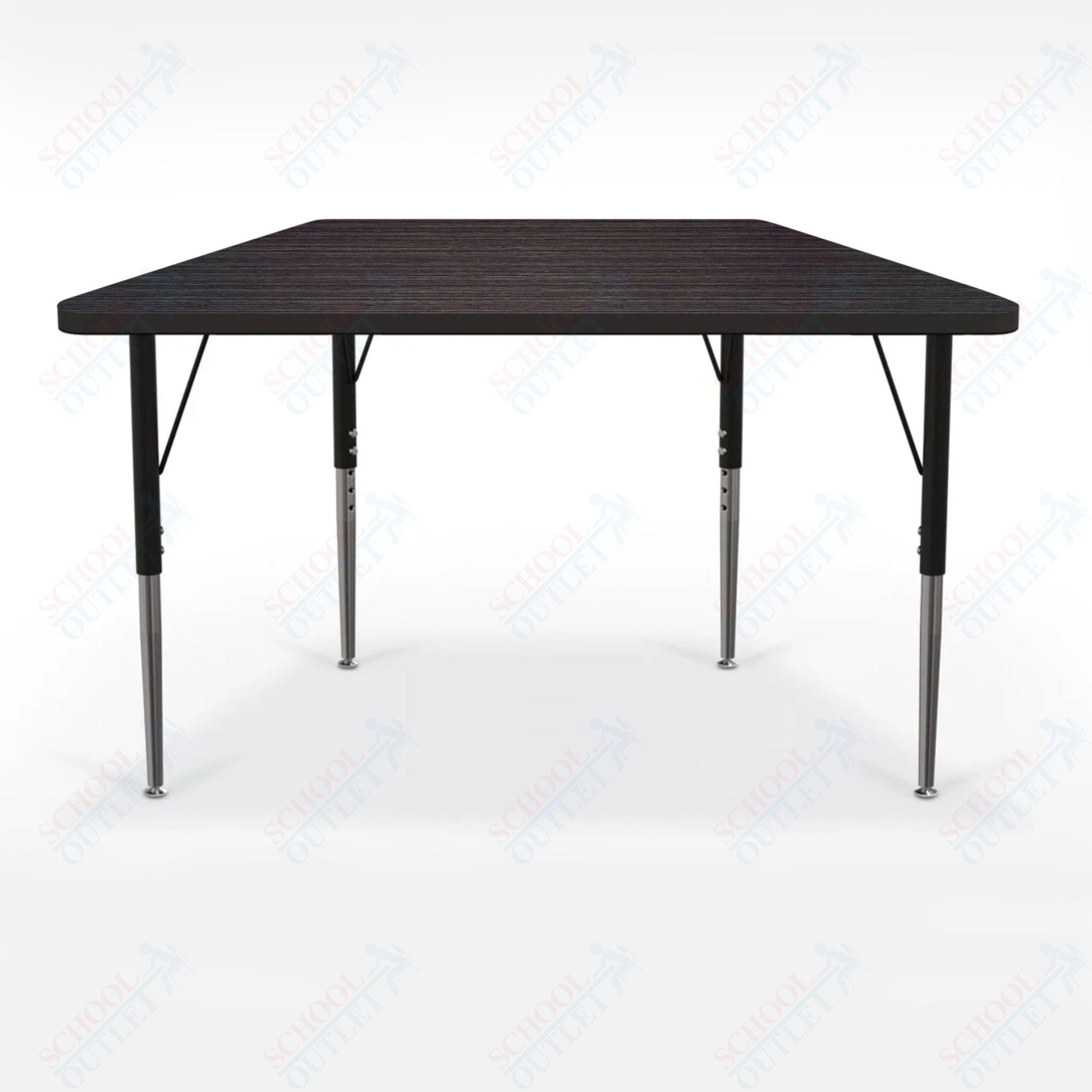 Mooreco Activity Table - 24"D x 48"W - Trapezoid - Black Edgeband (Mooreco 90527 - R) - SchoolOutlet