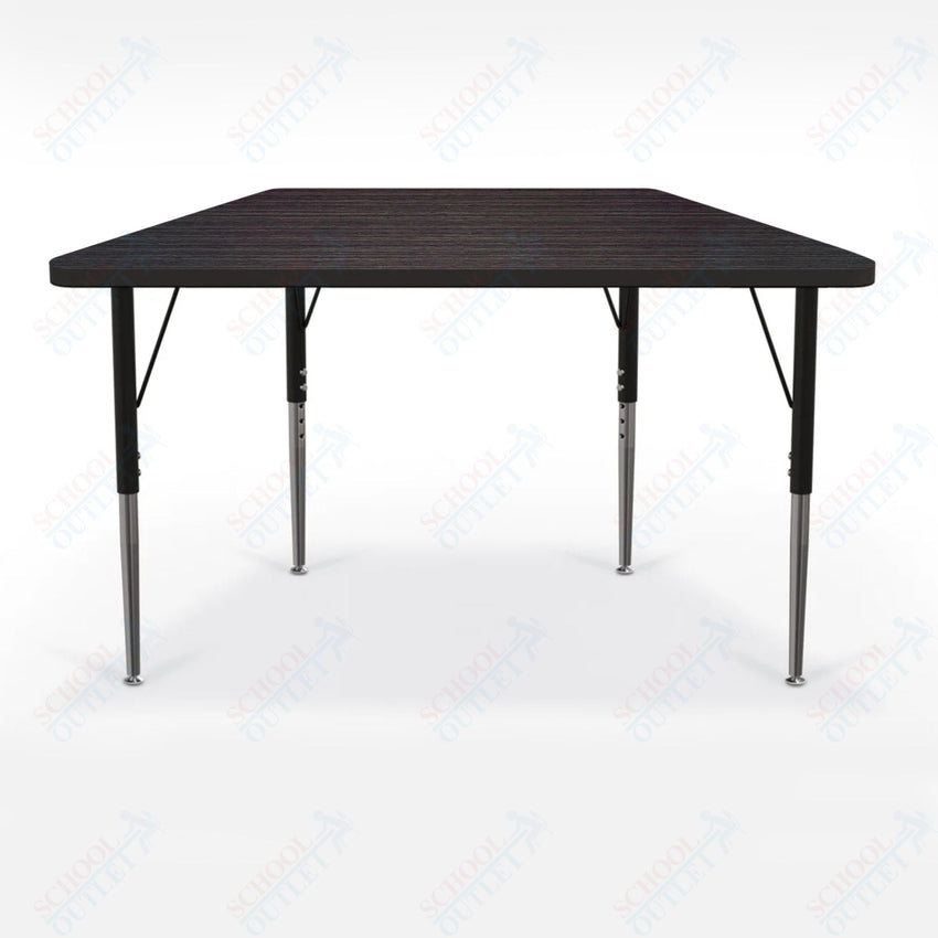 Mooreco Activity Table - 24"D x 48"W - Trapezoid - Black Edgeband (Mooreco 90527 - R) - SchoolOutlet