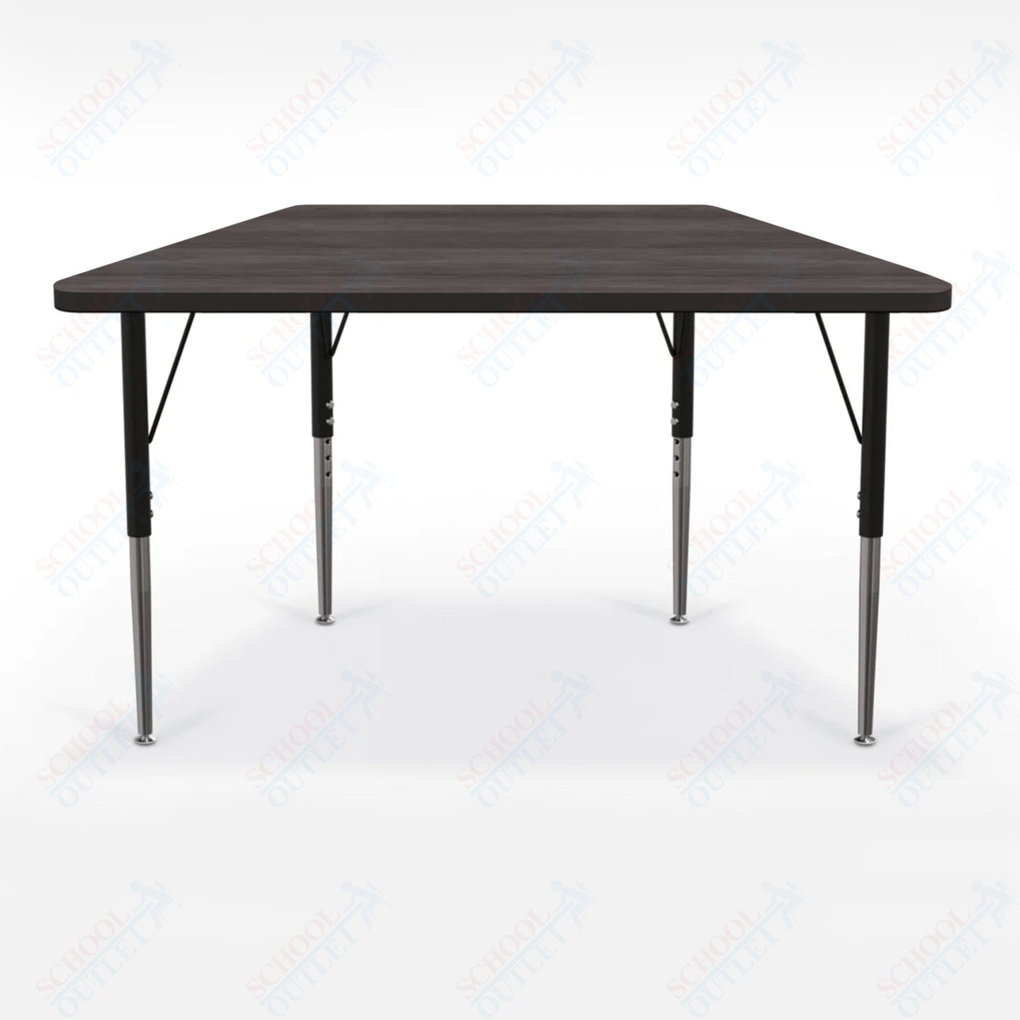 Mooreco Activity Table - 24"D x 48"W - Trapezoid - Black Edgeband (Mooreco 90527 - R) - SchoolOutlet