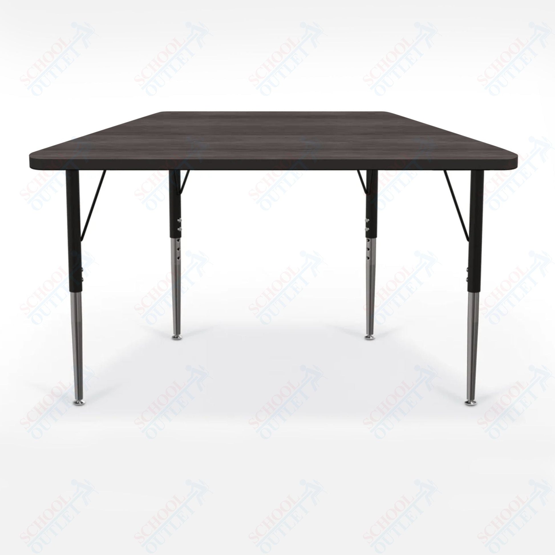 Mooreco Activity Table - 24"D x 48"W - Trapezoid - Black Edgeband (Mooreco 90527 - R) - SchoolOutlet