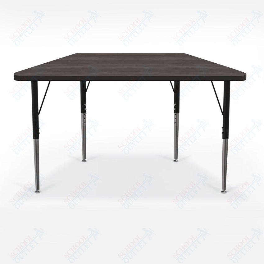 Mooreco Activity Table - 24"D x 48"W - Trapezoid - Black Edgeband (Mooreco 90527 - R) - SchoolOutlet