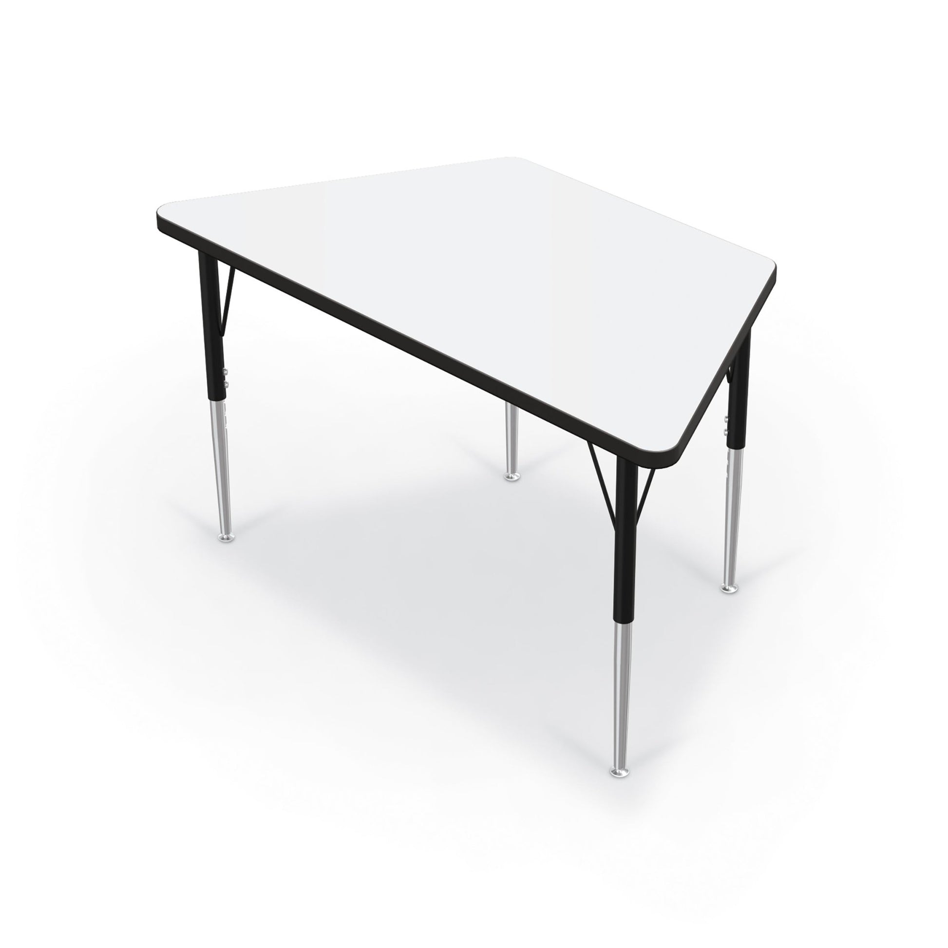 Mooreco Activity Table - 24"D x 48"W - Trapezoid - Black Edgeband (Mooreco 90527-R) - SchoolOutlet