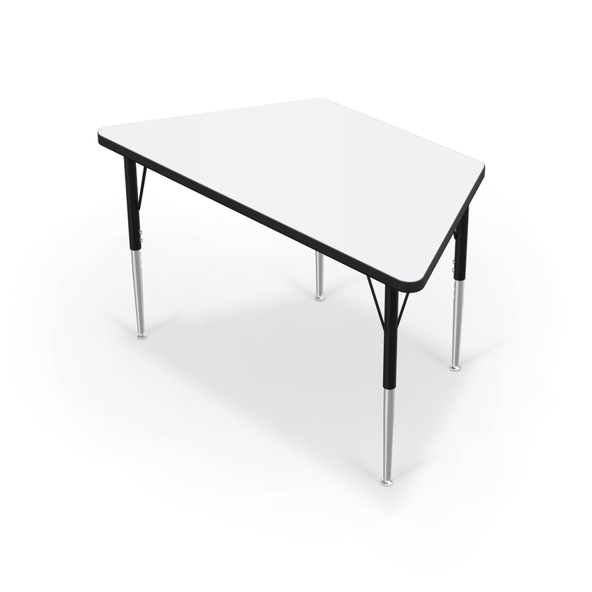 Mooreco Activity Table - 24"D x 48"W - Trapezoid - Black Edgeband (Mooreco 90527-R) - SchoolOutlet
