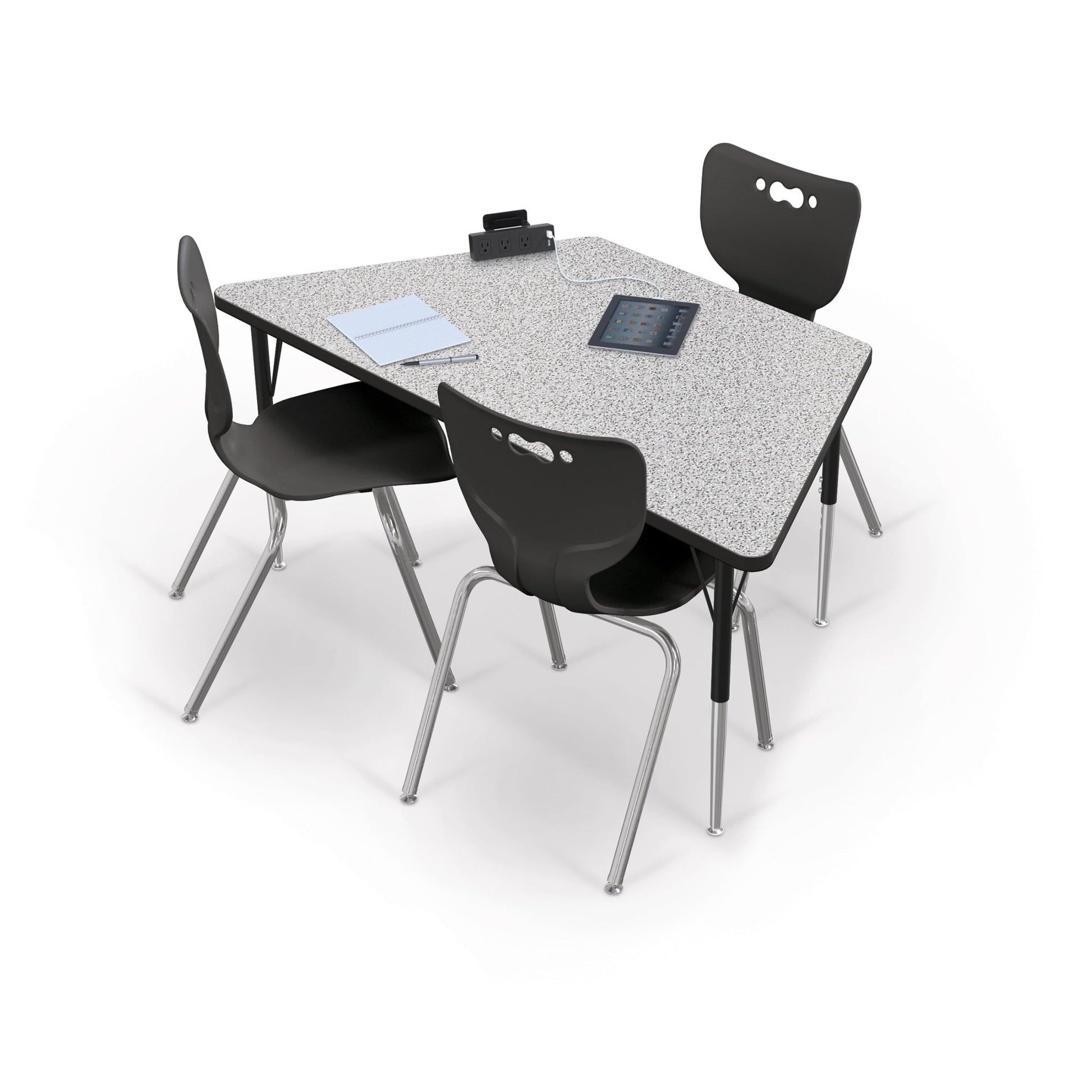 Mooreco Activity Table - 30"D x 60"W - Trapezoid - Black Edgeband (Mooreco 90527-S) - SchoolOutlet
