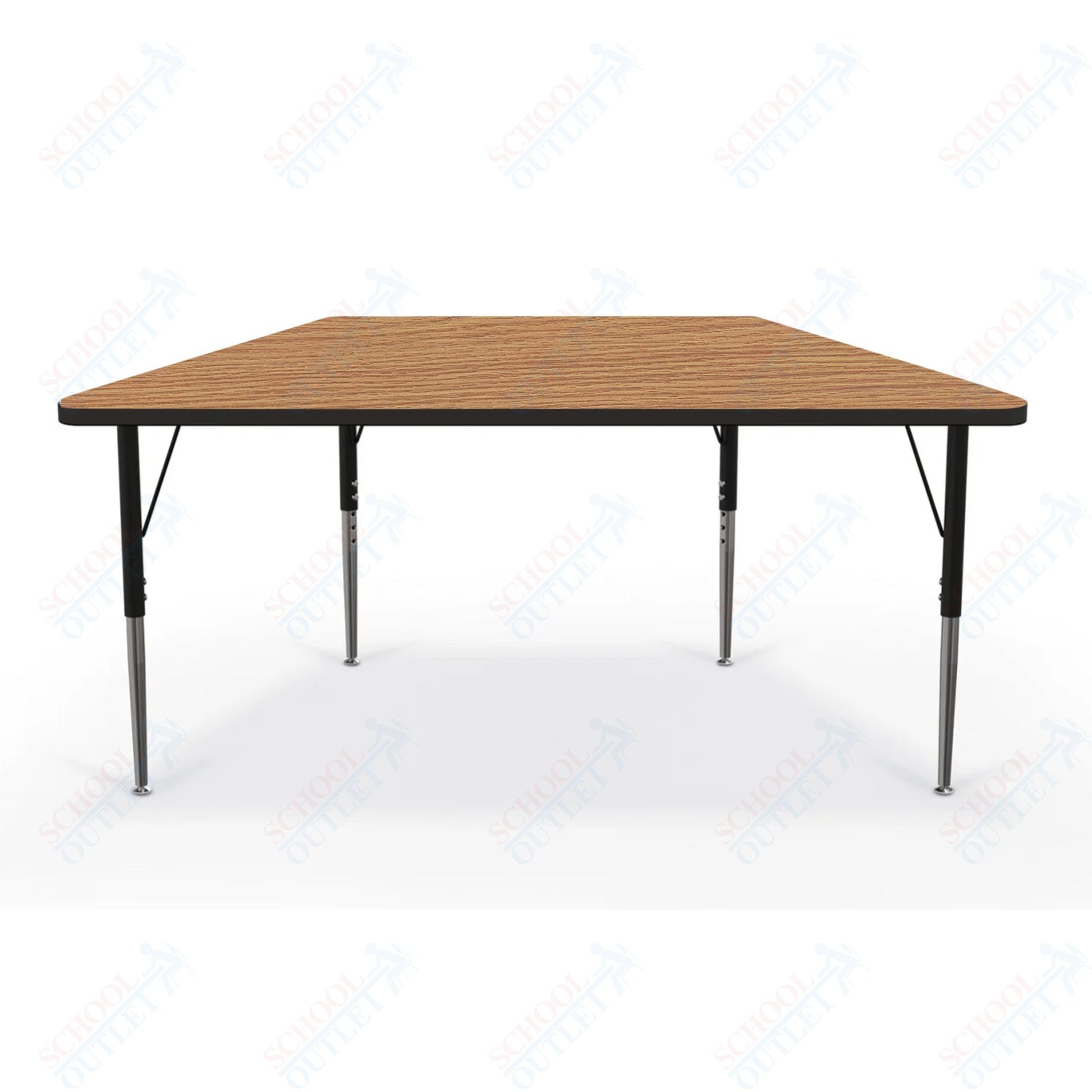 Mooreco Activity Table - 30"D x 60"W - Trapezoid - Black Edgeband (Mooreco 90527 - S) - SchoolOutlet