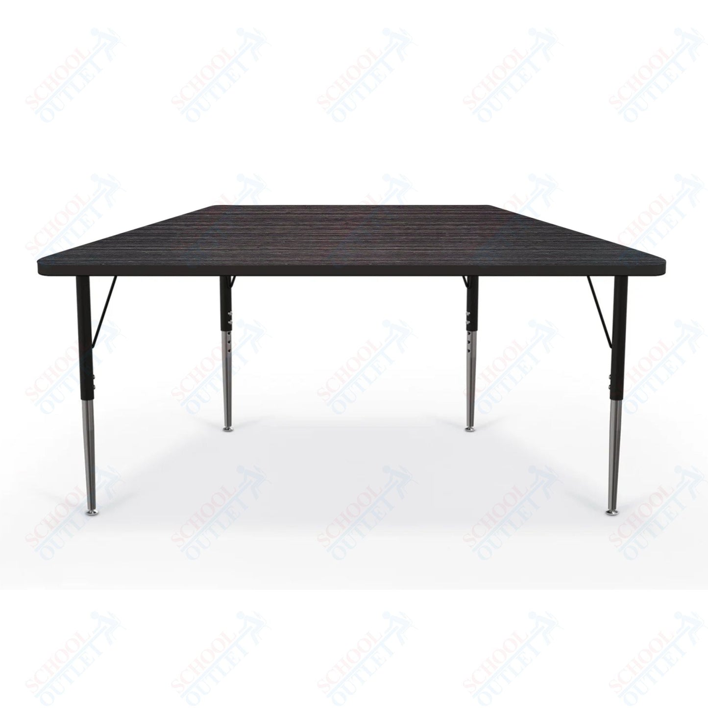 Mooreco Activity Table - 30"D x 60"W - Trapezoid - Black Edgeband (Mooreco 90527 - S) - SchoolOutlet