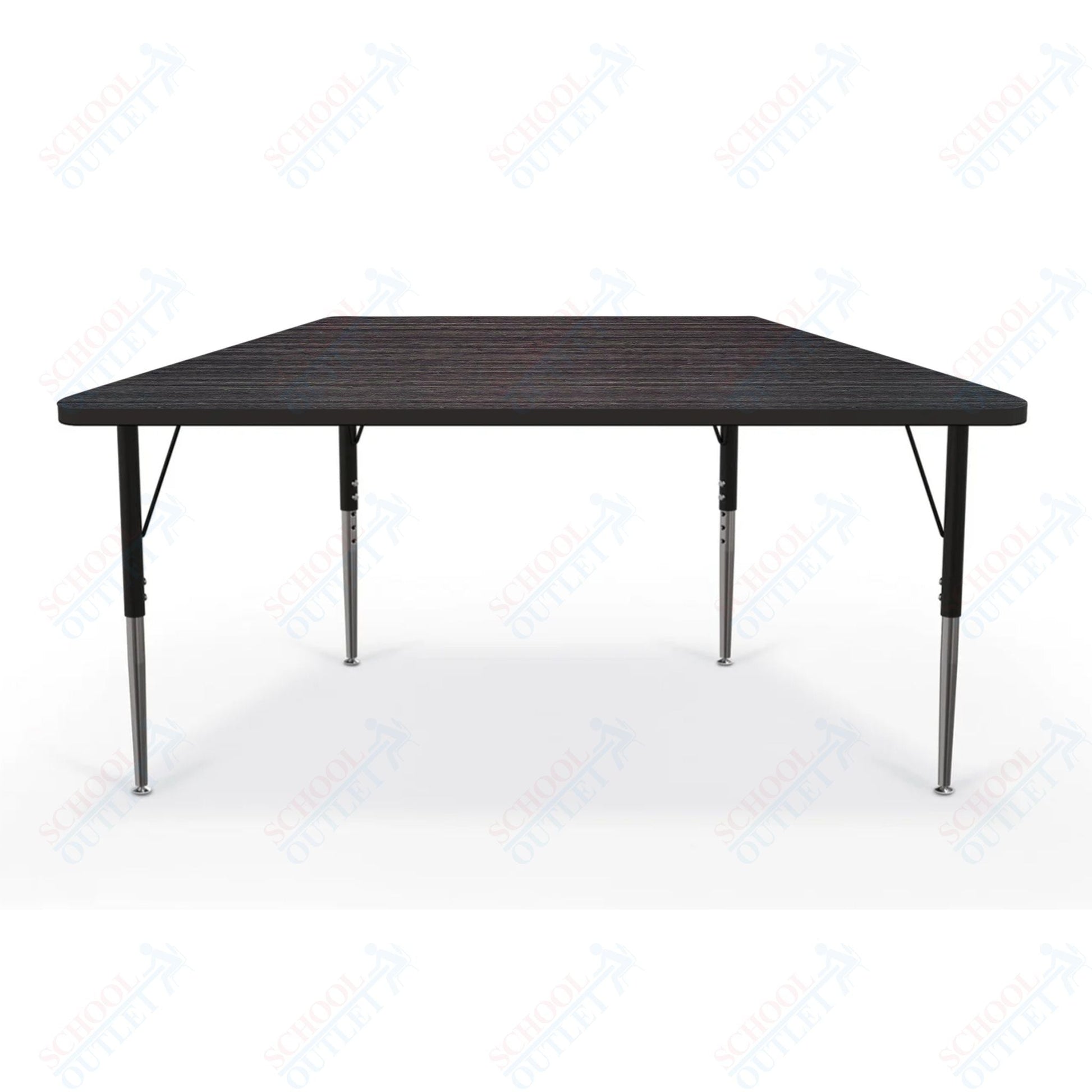 Mooreco Activity Table - 30"D x 60"W - Trapezoid - Black Edgeband (Mooreco 90527 - S) - SchoolOutlet