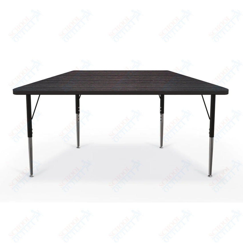 Mooreco Activity Table - 30"D x 60"W - Trapezoid - Black Edgeband (Mooreco 90527 - S) - SchoolOutlet