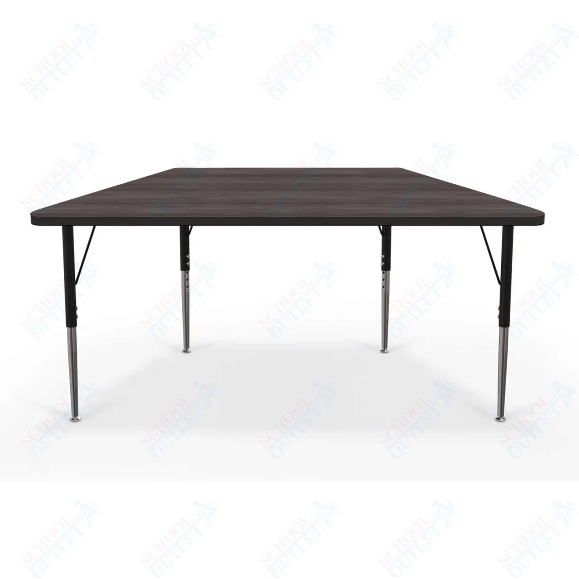 Mooreco Activity Table - 30"D x 60"W - Trapezoid - Black Edgeband (Mooreco 90527 - S) - SchoolOutlet