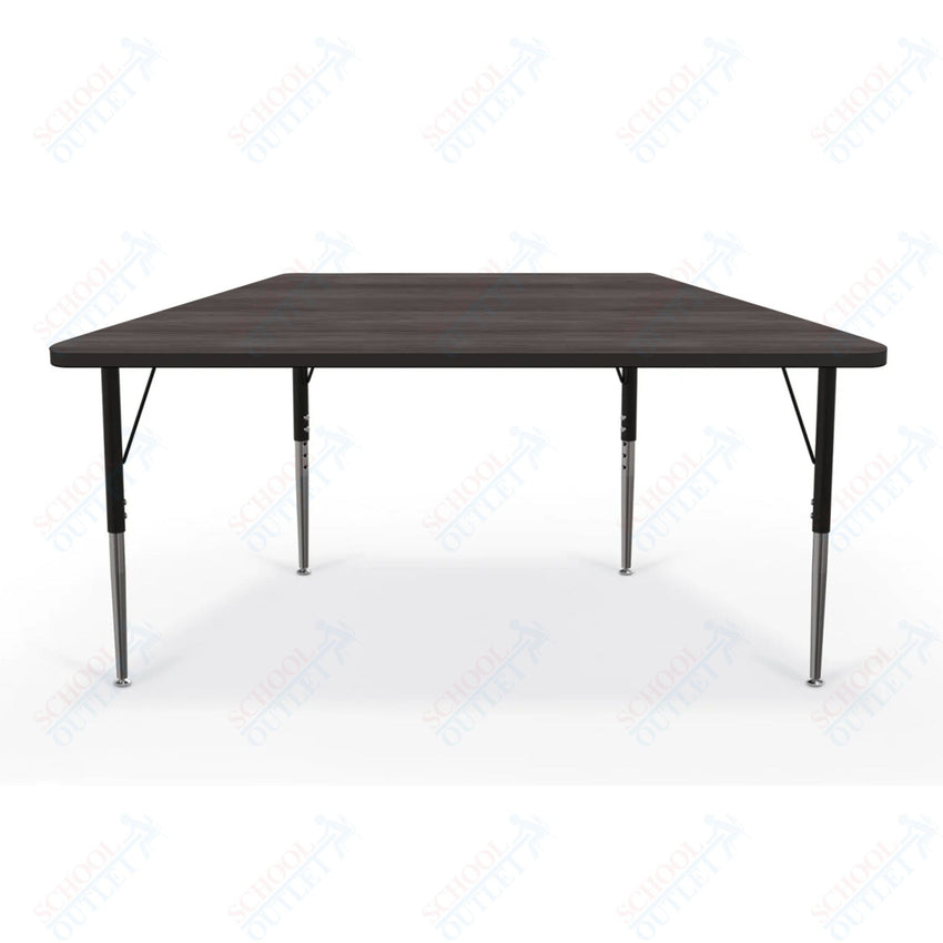 Mooreco Activity Table - 30"D x 60"W - Trapezoid - Black Edgeband (Mooreco 90527 - S) - SchoolOutlet