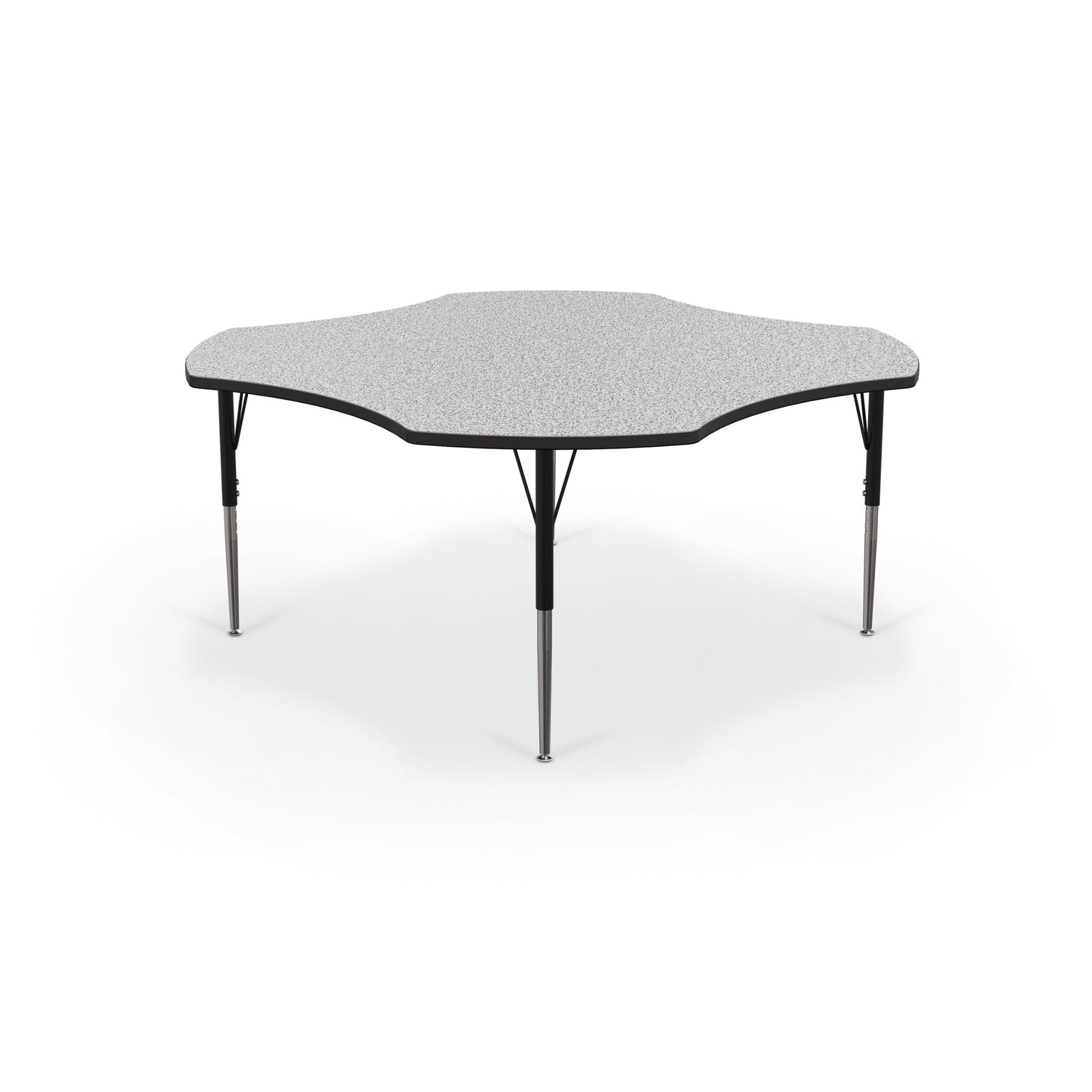 Mooreco Activity Table - 60" Clover - Black Edgeband (Mooreco 90527-U) - SchoolOutlet