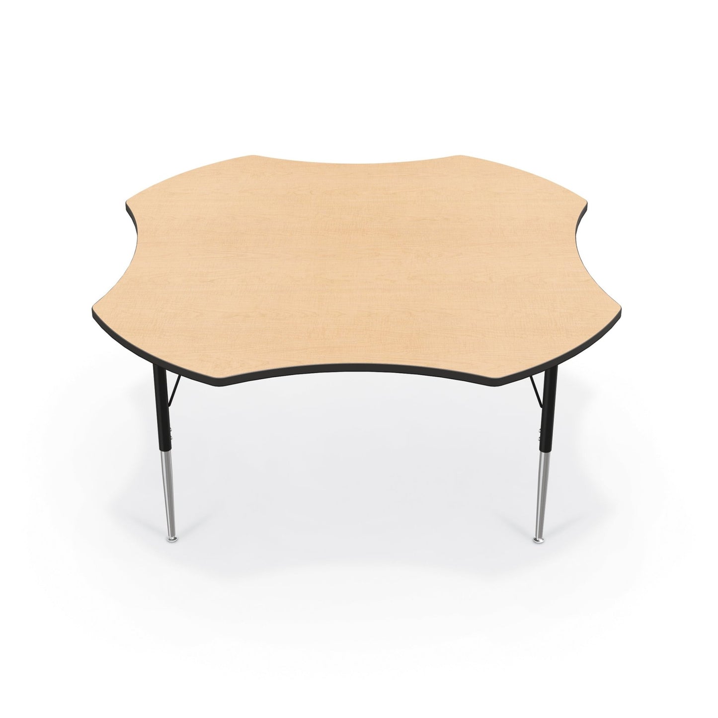 Mooreco Activity Table - 60" Clover - Black Edgeband (Mooreco 90527-U) - SchoolOutlet