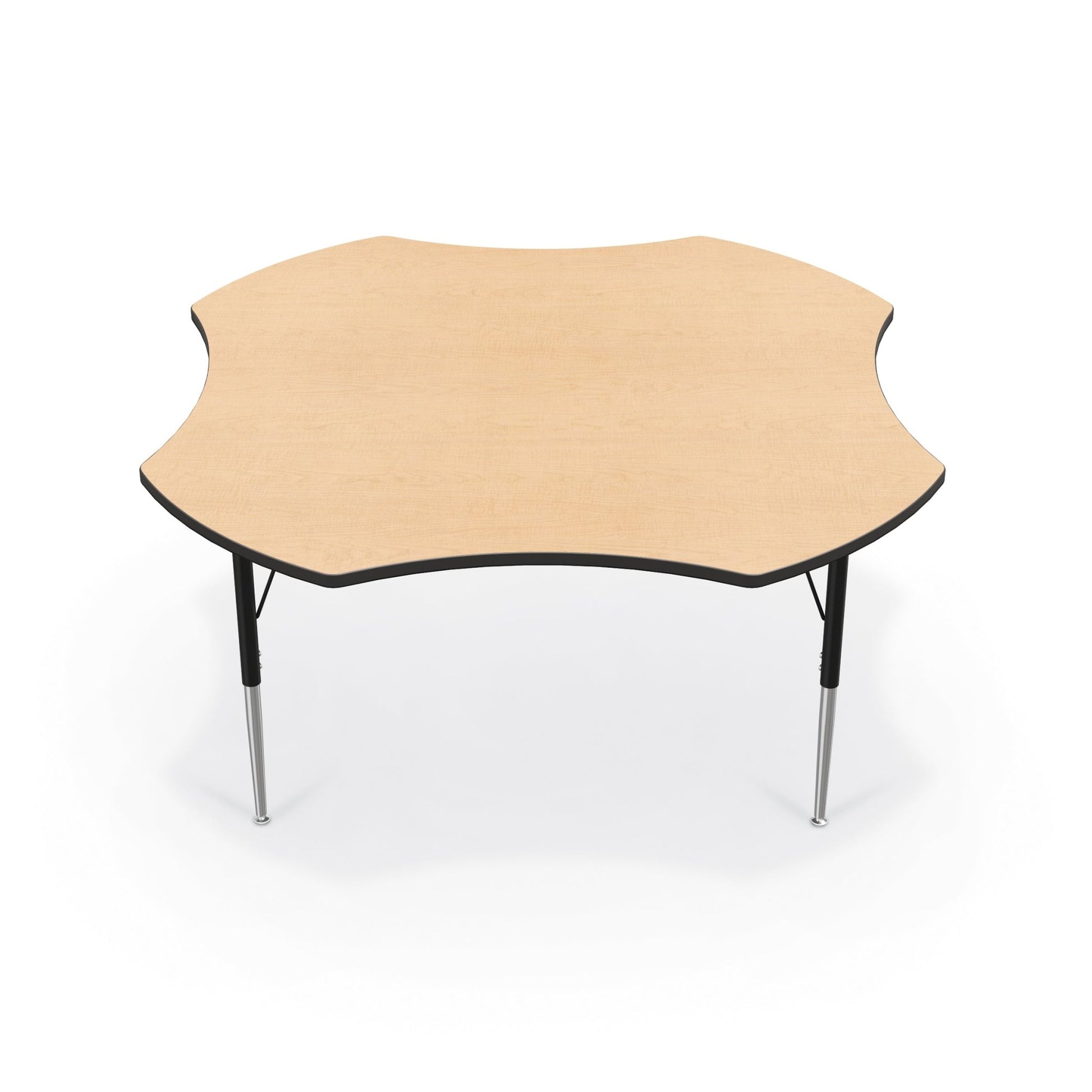 Mooreco Activity Table - 60" Clover - Black Edgeband (Mooreco 90527-U) - SchoolOutlet