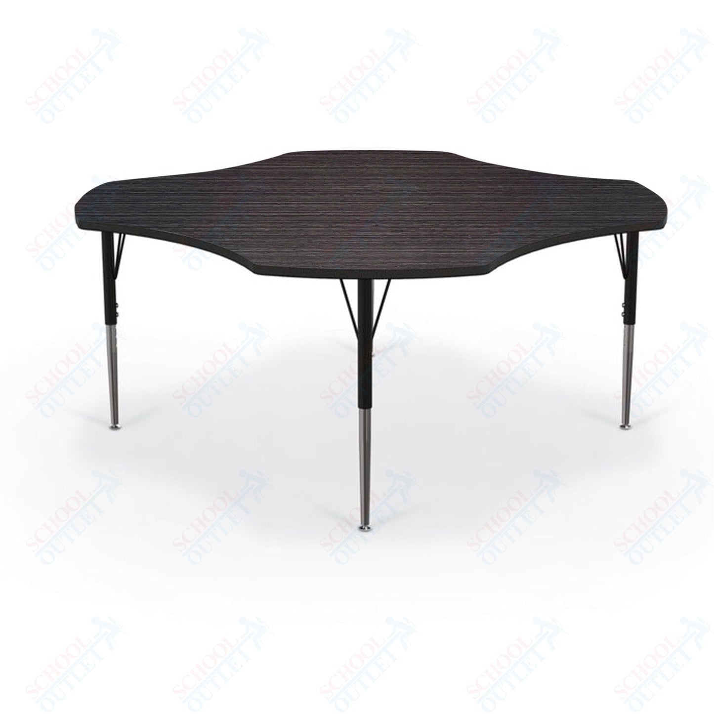 Mooreco Activity Table - 60" Clover - Black Edgeband (Mooreco 90527 - U) - SchoolOutlet