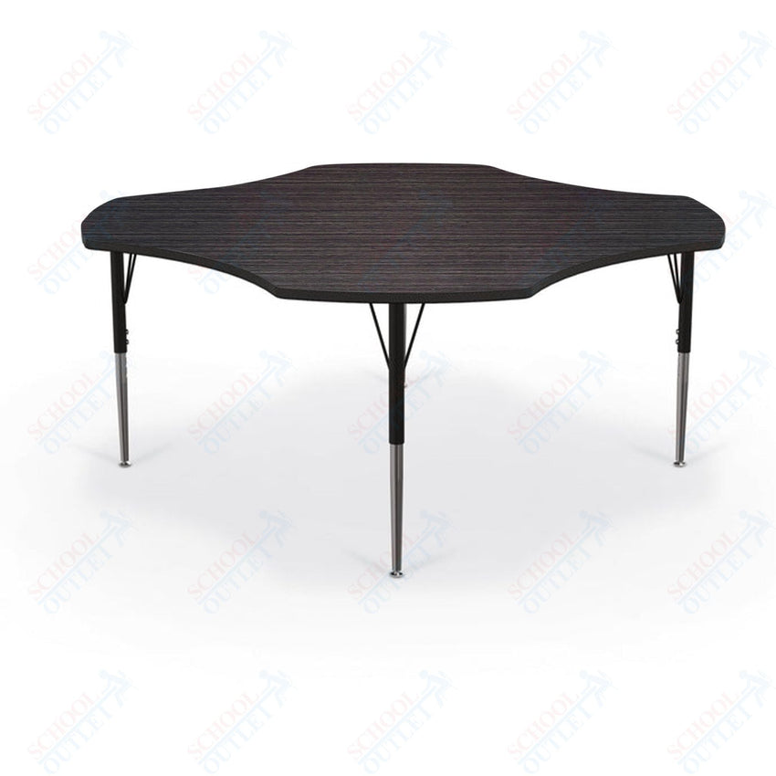Mooreco Activity Table - 60" Clover - Black Edgeband (Mooreco 90527 - U) - SchoolOutlet
