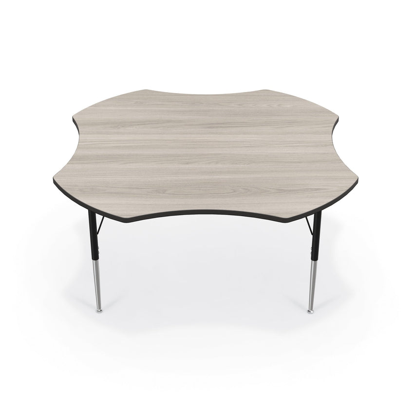 Mooreco Activity Table - 60" Clover - Black Edgeband (Mooreco 90527-U) - SchoolOutlet
